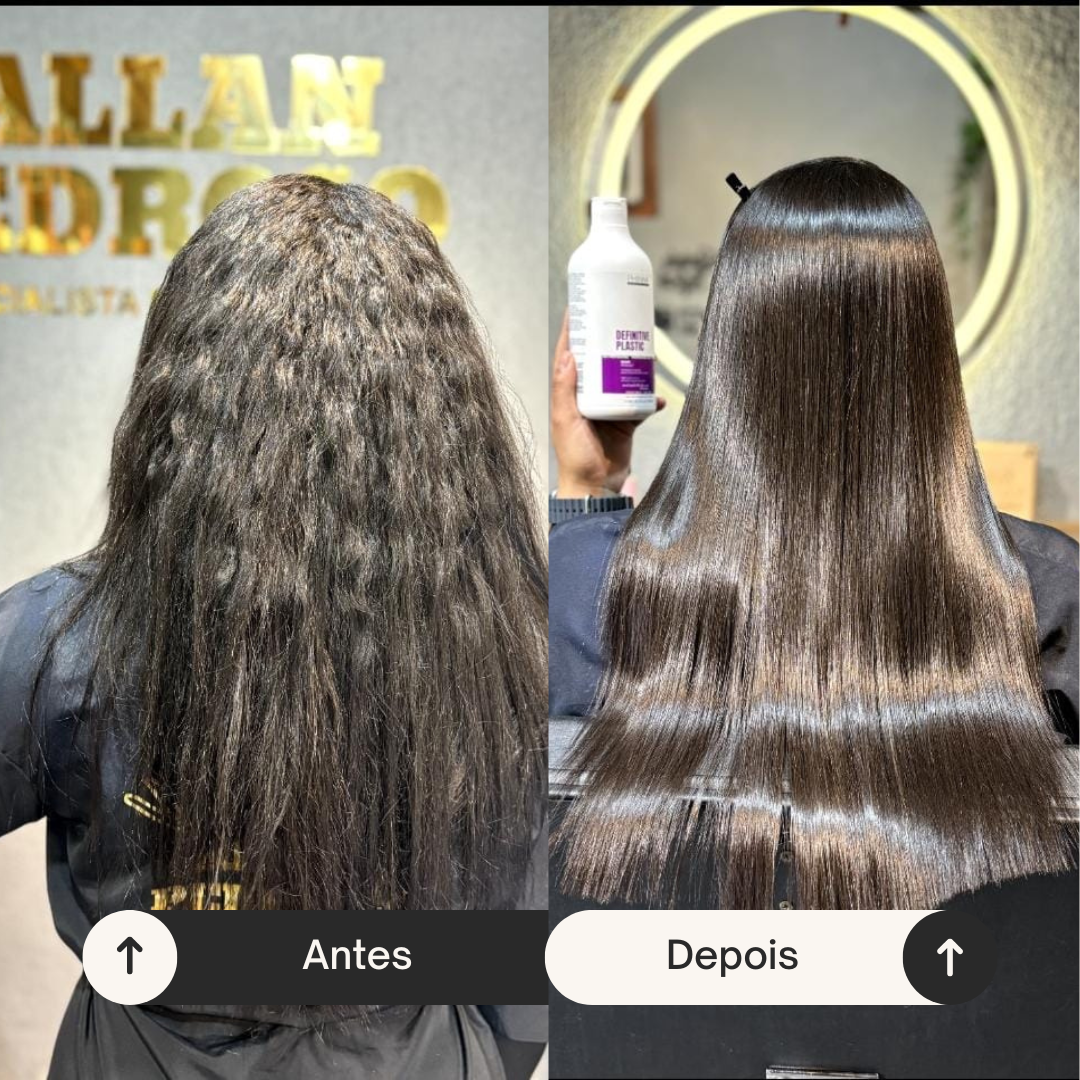 Antes e Depois Progressiva orgânica sem formol